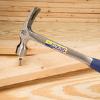 Estwing Framing Hammer - 24 oz Long Handle Straight Rip Claw with Milled Face & Shock Reduction Grip - E3-24SM - size: 24 oz, style: Milled Face