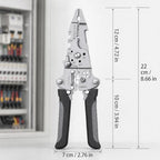 Multifunctional Foldable Automatic Wire Stripper and Cutter, Portable Crimping Tool for and Stripping tools & home improvement - color: Black