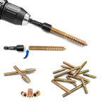 1/4"-20 5/16"-18 3/8"-16 3Pcs Hanger Bolt Driver Double Headed Wood Screws Fully All Threaded Rod Threaded Insert Hexagon Head Drill Driver Bits - size: Driver 1/4"+5/16"+3/8"