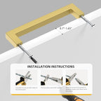 Goldenwarm 25 Pack 3.75 Inch Gold Cabinet Handles Brushed Gold Cabinet Pull - color: Gold, size: 3-3/4in Hole Centers