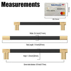 Black & Gold Knurled Cabinet Handles Kitchen Pulls 7 Inch 10 Pack - color: Black and Gold, size: 7" Hole Center
