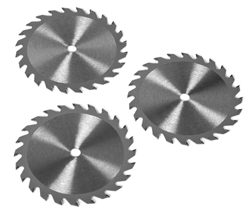 WEN 4-1/2-Inch 24-Tooth Woodworking Saw Blade for Compact and Mini Circular Saws, Three Pack (BL0424)