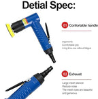Mini Air Random Orbital Sander, 22000 RPM Pneumatic Polisher with 3 Pads - color: Blue