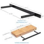 Hidden Shelf Brackets ， Floating Shelf Bracket (Additional Brackets -NO Kits) 22 Inch -2 Pcs - size: 22 Inch - 2 Pcs Additional Brackets - No Kits