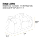 Carhartt Classic Round Duffel with Utility Pouch, Heavy-Duty, Water-Resistant Packable Gear Bag for Jobsite, Gym, and Travel - color: Gravel, style: 60l