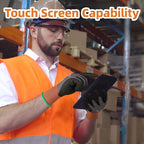 Schwer 6 Pairs Work Gloves Sandy Nitrile Coated, Touchscreen, LT5626, XS - color: Grey, size: X-Small