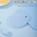 Silicone Dough Scraper with Metal Core Flexible Bowl Scraper Bread Baking - color: Blue