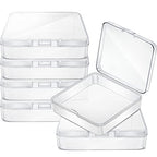 Jetec 6 Pieces Small Clear Plastic Storage Box, 3.3 x 3.3 x 1.1 Inch - size: 3.3 x 3.3 x 1.1 Inch
