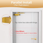Dullgolden Hydraulic Door Closer Medium Size, Automatic No Slam for Home & Commercial Use - size: Medium, style: Dullgolden