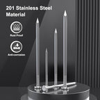 VGBUY 20PCS Stainless Steel Hardware Nails, 5 Inch Flat Head Nails for Hanging Pictures, Picture Hanging Nails, Long Nails, Wall Nails, Wood Nails, Finishing Nails - color: Silver, size: 5 Inch