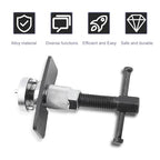 Car Brake Pad Replacement Tool, Disc Brake Caliper Compression Tool Kit, Anti-rust Piston Rewind Device with 2 Adapters and C-shaped Plate, Universal Repair Accessory for Cars (Silver)