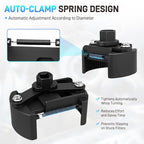 2PCS Universal Adjustable Oil Filter Wrench 60-80 mm & 80-105 mm, Oil Filter Removal Tool with Auto-Clamp Spring, 1/2" Drive Cap Wrench Set with Non-Slip Jaws, Fits Small to Heavy Duty Spin-on Filters - size: 60-80 mm & 80-105 mm (2 Pieces)