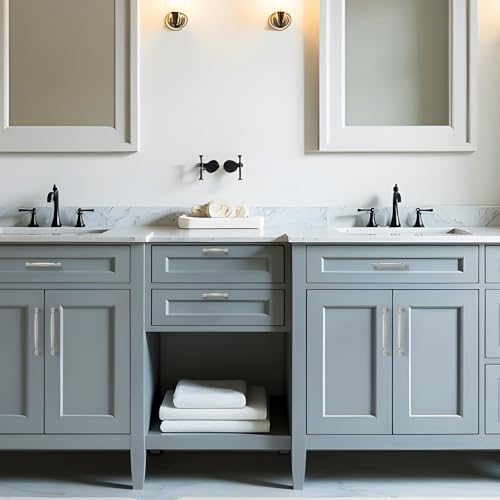 HOME EDIT Brushed Nickel Cabinet Handles 3 Inch Pulls 10 Pack - color: Brushed Nickel, size: 3 inches Hole Center