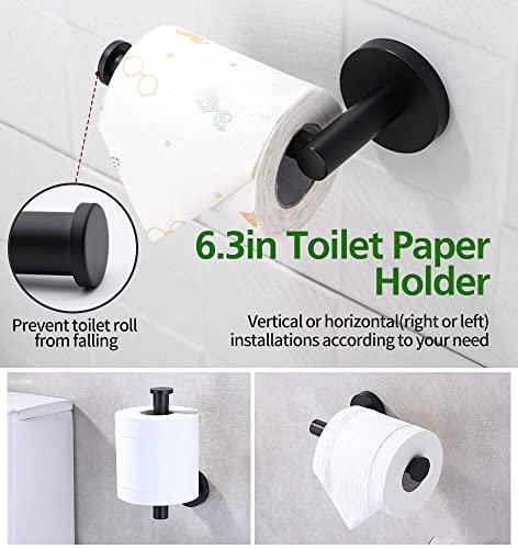 10pcs Matte Black Retractable Bathroom Hardware Set, - color: 10pcs 24" Black
