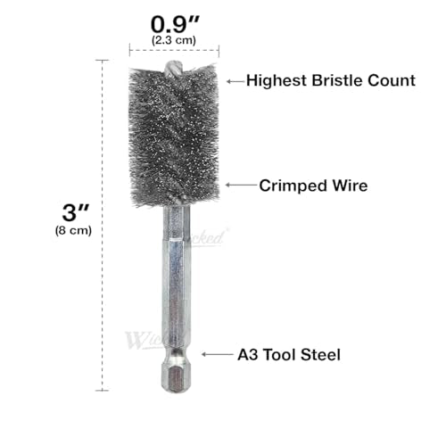 WICKED Professional ID Copper Tube Pipe Cleaner Replacement Brushes (3/4" (6-Pack)) - style: 3/4" (6-Pack)