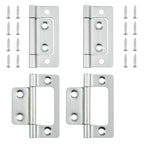SDTC Tech 4-Pack Non-Mortise Door Hinges Bifold Butt Cabinet Hinges Silver - color: Silver