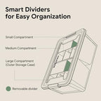 MACOPRO 17QT Craft Storage Box with 2 Removable Caddy Trays, Clear Stackable Plastic Organizer with Lid for Art Supplies, Beads, Sewing Tools, Pens & Kids Toys (White, 1Pack-2-in-1) - size: 1Pack-17QT-2-in-1