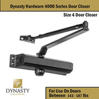Dynasty 4000 Series Door Closer, Sprayed Duronotic Bronze, Spring 4 - color: Duronotic/Brown