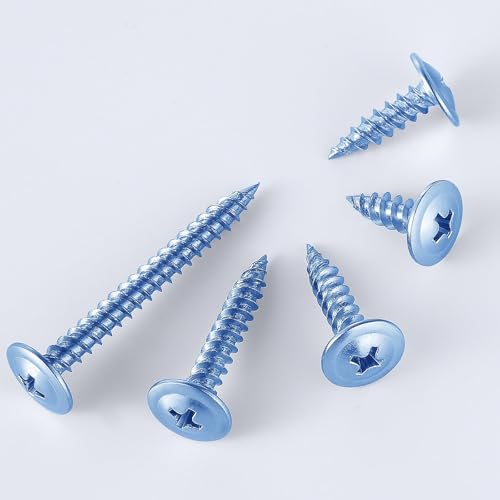 Wensilon（600 pcs）#4×5/8" Phillips Truss Head Wood Screws Galvanizing Quick Metal Self Tapping. - color: Silver, size: #4×5/8"