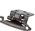 Ravinte Antique Copper Cabinet Hinges, 1/2 Inch Overlay, 60 Pack (30 Pairs) - color: Antique Copper