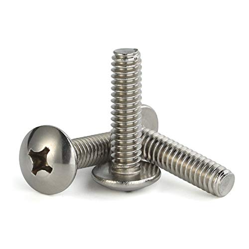 Mellewell #4-40 x 3/4" Truss Head Machine Screws, Full Thread, 18-8 Stainless Steel, Quantity 100 - color: Silver, size: #4-40 x 3/4"