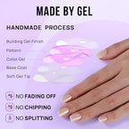 BTArtbox Press On Nails, Cream Soda, Short Square, Brown Chrome, 32Ct - color: A1-Cream Soda