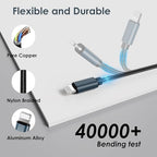 2Pack Travel Essentials for Apple Watch Charger,3 in 2 Charging Cable ﻿ - color: Black, size: 2pack-4ft