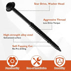 Frienda 2 Pound White Cabinet Screws Bulk #8x3'' Approx. 192pcs - color: Black, size: #8x3 Inch