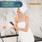 6 Spray Modes High Pressure Handheld Showerhead Set Upgraded - color: Matte Black