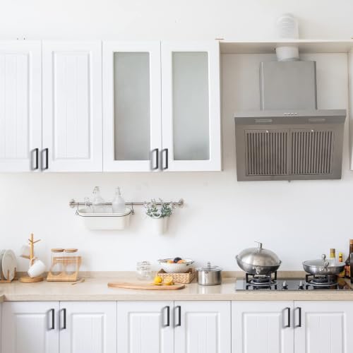 6 Pack 3.75 Inch Matte Black Cabinet Pulls, Kitchen Hardware - color: Matte Black, size: 3.75"/96MM Hole Center, style: 6 Pack