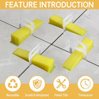 Storystore 400pcs Reusable Tile Wedges for 1/8", 1/16", 1/32" Tile Spacers - size: 400