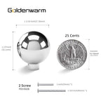 Goldenwarm 10 Pack Chrome Cabinet Knobs Kitchen Knobs for Cabinets - color: Polished Chrome