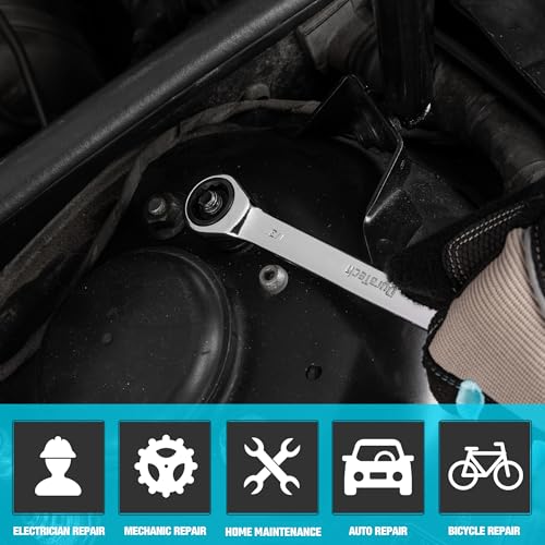 DURATECH 1/2" Ratcheting Combination Wrench, SAE - size: 1/2"