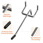 JEAWIWI 30 Pcs Metal Pegboard Hooks, 8 Inch Fit 1/5 in Peg Board - size: 8in 30pcs