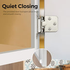 30 Pack 15 Pair Brushed Nickel Cabinet Hinges, 1/2" Overlay Kitchen Hinges - color: Satin Nickel, size: 1/2" Overlay