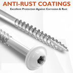 Frienda 2 Pound White Cabinet Screws Bulk #9x1-3/4'' Approx. 241 Pcs - color: Silver, size: #9x1-3/4 Inch