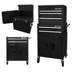 Olympia Tools Rolling Tool Cabinet with 5 Locking Drawers, Black, 20 Inch - size: 20IN Combo