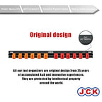 JCK Aluminum Screwdriver Organizer Wall Mount Rack, 12 Sliding Clips - style: Screwdriver Organizer