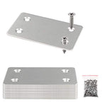 BokWin 12Pcs Flat Straight Mending Plates, 2.4" x 1.5" - size: 2.4" x 1.5" (Silver)