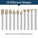 shengbenhao Diamond Grinding Burr Bit Set Compatible with Dremel 20Pcs
