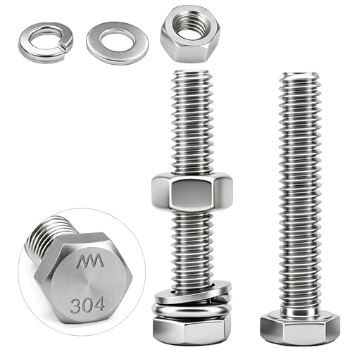 25 Sets 1/4-20x1-1/4 Bolt and Nut Set, Flat & Lock Washers Included,100PCS - size: 1/4-20x1-1/4" 25sets