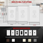 ENERLITES Duplex Receptacle Outlet Wall Plate, Jumbo Outlet Covers, Gloss Finish, Oversized 1-Gang 5.5" x 3.5", Polycarbonate Thermoplastic, 8821O-W, White (Pack of 2) - color: White, size: Over-Size (Pack of 2)