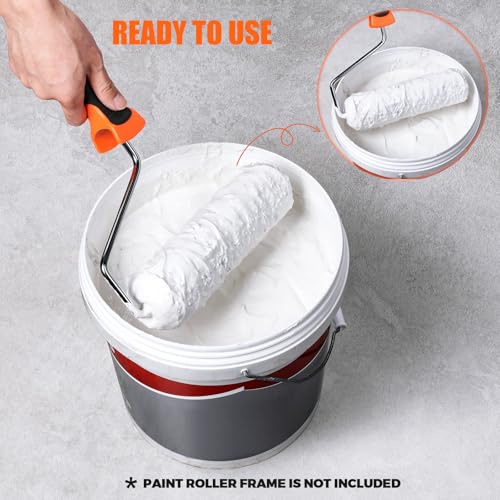 5pcs 9" Drywall Compound Roller Covers, Shed-Resistant Drywall Mud Roller - color: 5pcs