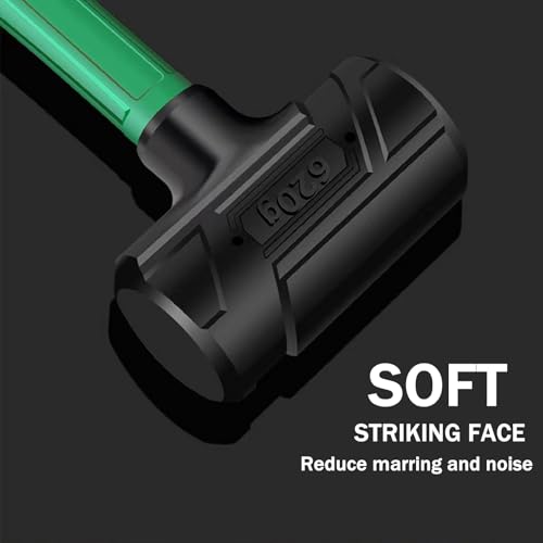 Dead Blow Hammer, Rubber Mallet with Non-Slip Grip, Marring Resistant (3LB) - size: 3LB