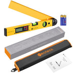 Neoteck 225° 16 inch Digital Angle Finder Aluminum Protractor LCD Backlight - color: Gold