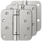 Luxbaro 3 Pack Self Closing Door Hinges, 4 Inch, Adjustable Tension - color: Brushed Nickel-5/8'', size: 4" 3 Pack
