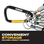 DEWALT Keyring Bit Holder Set 1/4 Inch Hex Bits, Durable Metal Bit Holder Key Chain (DWAFHLDKC5)