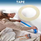 Painters Tape Easy Removal 0.1 Inches x 52.5 Yards White - color: White, size: 0.1 Inches x 52.5 Yards