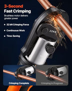 VEVOR Press Tool 18V Electric Pipe Crimping Tool for 1/2" - 2" Copper Pipes - size: Standard Size