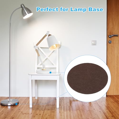 PATIKIL 6.5 Inch Diameter Lamp Base Felt, 10Pack 2mm Thickness Round Soft Adhesive Non-Slip Anti-Scratch Backed Felt for Lamp Furniture DIY Craft, Coffee - color: Coffee, size: 6.5 Inch